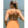 imageYEOREO SoftHue Impact Strappy Halter Bra for Sports Intensify Women Workout Backless Padded Gym Yoga BraOrange