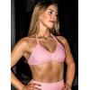 imageYEOREO SoftHue Impact Strappy Halter Bra for Sports Intensify Women Workout Backless Padded Gym Yoga BraPink