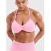 imageYEOREO SoftHue Impact Strappy Halter Bra for Sports Intensify Women Workout Backless Padded Gym Yoga BraPink