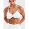 imageYEOREO SoftHue Impact Strappy Halter Bra for Sports Intensify Women Workout Backless Padded Gym Yoga BraWhite