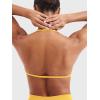 imageYEOREO SoftHue Impact Strappy Halter Bra for Sports Intensify Women Workout Backless Padded Gym Yoga BraYellow