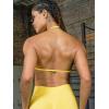 imageYEOREO SoftHue Impact Strappy Halter Bra for Sports Intensify Women Workout Backless Padded Gym Yoga BraYellow