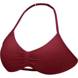imageYEOREO SoftHue Impact Strappy Halter Bra for Sports Intensify Women Workout Backless Padded Gym Yoga BraScarlet
