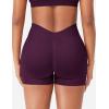 imageYEOREO SoftHue Workout Shorts for Women 36quot Gym Impact Hidden Scrunch V Back Biker Shorts High Waisted Tummy Control YogaBlack Cherry