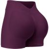 imageYEOREO SoftHue Workout Shorts for Women 36quot Gym Impact Hidden Scrunch V Back Biker Shorts High Waisted Tummy Control YogaBlack Cherry