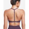 imageYEOREO Sports Bras for Women Strappy Padded Halter Ericie Open Back Light Impact Deep V Neck Yoga Workout Gym TopsDeep Berry