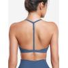 imageYEOREO Sports Bras for Women Strappy Padded Halter Ericie Open Back Light Impact Deep V Neck Yoga Workout Gym TopsNavy