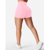 imageYEOREO Womens Biker Shorts 36quot 45quot  6quot Workout Gym Shorts Craze High Waist Tummy Control Hidden Scrunch Running YogaBaby Pink