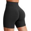 imageYEOREO Womens Biker Shorts 36quot 45quot  6quot Workout Gym Shorts Craze High Waist Tummy Control Hidden Scrunch Running YogaBlack
