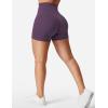 imageYEOREO Womens Biker Shorts 36quot 45quot  6quot Workout Gym Shorts Craze High Waist Tummy Control Hidden Scrunch Running YogaBlack Berry Purple