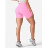 imageYEOREO Womens Biker Shorts 36quot 45quot  6quot Workout Gym Shorts Craze High Waist Tummy Control Hidden Scrunch Running YogaBubblegum Pink