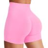 imageYEOREO Womens Biker Shorts 36quot 45quot  6quot Workout Gym Shorts Craze High Waist Tummy Control Hidden Scrunch Running YogaBubblegum Pink