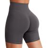 imageYEOREO Womens Biker Shorts 36quot 45quot  6quot Workout Gym Shorts Craze High Waist Tummy Control Hidden Scrunch Running YogaDark Grey