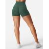 imageYEOREO Womens Biker Shorts 36quot 45quot  6quot Workout Gym Shorts Craze High Waist Tummy Control Hidden Scrunch Running YogaEden Green