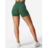 imageYEOREO Womens Biker Shorts 36quot 45quot  6quot Workout Gym Shorts Craze High Waist Tummy Control Hidden Scrunch Running YogaEden Green