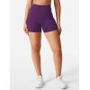 imageYEOREO Womens Biker Shorts 36quot 45quot  6quot Workout Gym Shorts Craze High Waist Tummy Control Hidden Scrunch Running YogaGrape Purple
