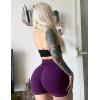 imageYEOREO Womens Biker Shorts 36quot 45quot  6quot Workout Gym Shorts Craze High Waist Tummy Control Hidden Scrunch Running YogaGrape Purple