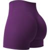 imageYEOREO Womens Biker Shorts 36quot 45quot  6quot Workout Gym Shorts Craze High Waist Tummy Control Hidden Scrunch Running YogaGrape Purple