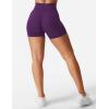 imageYEOREO Womens Biker Shorts 36quot 45quot  6quot Workout Gym Shorts Craze High Waist Tummy Control Hidden Scrunch Running YogaGrape Purple