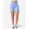 imageYEOREO Womens Biker Shorts 36quot 45quot  6quot Workout Gym Shorts Craze High Waist Tummy Control Hidden Scrunch Running YogaLight Blue