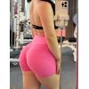 imageYEOREO Womens Biker Shorts 36quot 45quot  6quot Workout Gym Shorts Craze High Waist Tummy Control Hidden Scrunch Running YogaPink Lemonade