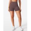 imageYEOREO Womens Biker Shorts 36quot 45quot  6quot Workout Gym Shorts Craze High Waist Tummy Control Hidden Scrunch Running YogaPlum Brown