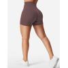 imageYEOREO Womens Biker Shorts 36quot 45quot  6quot Workout Gym Shorts Craze High Waist Tummy Control Hidden Scrunch Running YogaPlum Brown