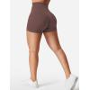imageYEOREO Womens Biker Shorts 36quot 45quot  6quot Workout Gym Shorts Craze High Waist Tummy Control Hidden Scrunch Running YogaPlum Brown