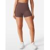 imageYEOREO Womens Biker Shorts 36quot 45quot  6quot Workout Gym Shorts Craze High Waist Tummy Control Hidden Scrunch Running YogaPlum Brown