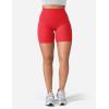 imageYEOREO Womens Biker Shorts 36quot 45quot  6quot Workout Gym Shorts Craze High Waist Tummy Control Hidden Scrunch Running YogaRed
