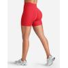 imageYEOREO Womens Biker Shorts 36quot 45quot  6quot Workout Gym Shorts Craze High Waist Tummy Control Hidden Scrunch Running YogaRed