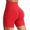 imageYEOREO Womens Biker Shorts 36quot 45quot  6quot Workout Gym Shorts Craze High Waist Tummy Control Hidden Scrunch Running YogaRed