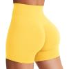 imageYEOREO Womens Biker Shorts 36quot 45quot  6quot Workout Gym Shorts Craze High Waist Tummy Control Hidden Scrunch Running YogaYellow