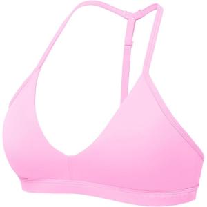 imageYEOREO Sports Bras for Women Strappy Padded Halter Ericie Open Back Light Impact Deep V Neck Yoga Workout Gym TopsPink