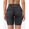 imageYEOREO CoreFlex Women Workout Biker Shorts with Cargo Pockets Hidden Scrunch High Waisted 8quot Inseam Gym ShortsBlack Camo