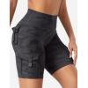imageYEOREO CoreFlex Women Workout Biker Shorts with Cargo Pockets Hidden Scrunch High Waisted 8quot Inseam Gym ShortsBlack Camo