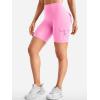 imageYEOREO CoreFlex Women Workout Biker Shorts with Cargo Pockets Hidden Scrunch High Waisted 8quot Inseam Gym ShortsPink
