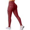 imageYEOREO CoreFlex Workout Cargo Leggings with Pockets for Women Hidden Scrunch Butt Lifting Leggings Gym Yoga PantsAnchor Red