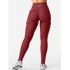 imageYEOREO CoreFlex Workout Cargo Leggings with Pockets for Women Hidden Scrunch Butt Lifting Leggings Gym Yoga PantsAnchor Red