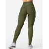 imageYEOREO CoreFlex Workout Cargo Leggings with Pockets for Women Hidden Scrunch Butt Lifting Leggings Gym Yoga PantsArmy Green