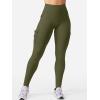 imageYEOREO CoreFlex Workout Cargo Leggings with Pockets for Women Hidden Scrunch Butt Lifting Leggings Gym Yoga PantsArmy Green