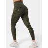 imageYEOREO CoreFlex Workout Cargo Leggings with Pockets for Women Hidden Scrunch Butt Lifting Leggings Gym Yoga PantsArmy Green Camo