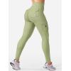 imageYEOREO CoreFlex Workout Cargo Leggings with Pockets for Women Hidden Scrunch Butt Lifting Leggings Gym Yoga PantsBean Green