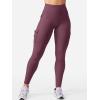 imageYEOREO CoreFlex Workout Cargo Leggings with Pockets for Women Hidden Scrunch Butt Lifting Leggings Gym Yoga PantsBlack Cherry