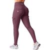 imageYEOREO CoreFlex Workout Cargo Leggings with Pockets for Women Hidden Scrunch Butt Lifting Leggings Gym Yoga PantsBlack Cherry