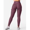 imageYEOREO CoreFlex Workout Cargo Leggings with Pockets for Women Hidden Scrunch Butt Lifting Leggings Gym Yoga PantsBlack Cherry