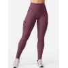 imageYEOREO CoreFlex Workout Cargo Leggings with Pockets for Women Hidden Scrunch Butt Lifting Leggings Gym Yoga PantsBlack Cherry