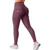 imageYEOREO CoreFlex Workout Cargo Leggings with Pockets for Women Hidden Scrunch Butt Lifting Leggings Gym Yoga PantsBlack Cherry