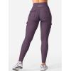 imageYEOREO CoreFlex Workout Cargo Leggings with Pockets for Women Hidden Scrunch Butt Lifting Leggings Gym Yoga PantsBlack Purple
