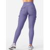 imageYEOREO CoreFlex Workout Cargo Leggings with Pockets for Women Hidden Scrunch Butt Lifting Leggings Gym Yoga PantsBlue Violet